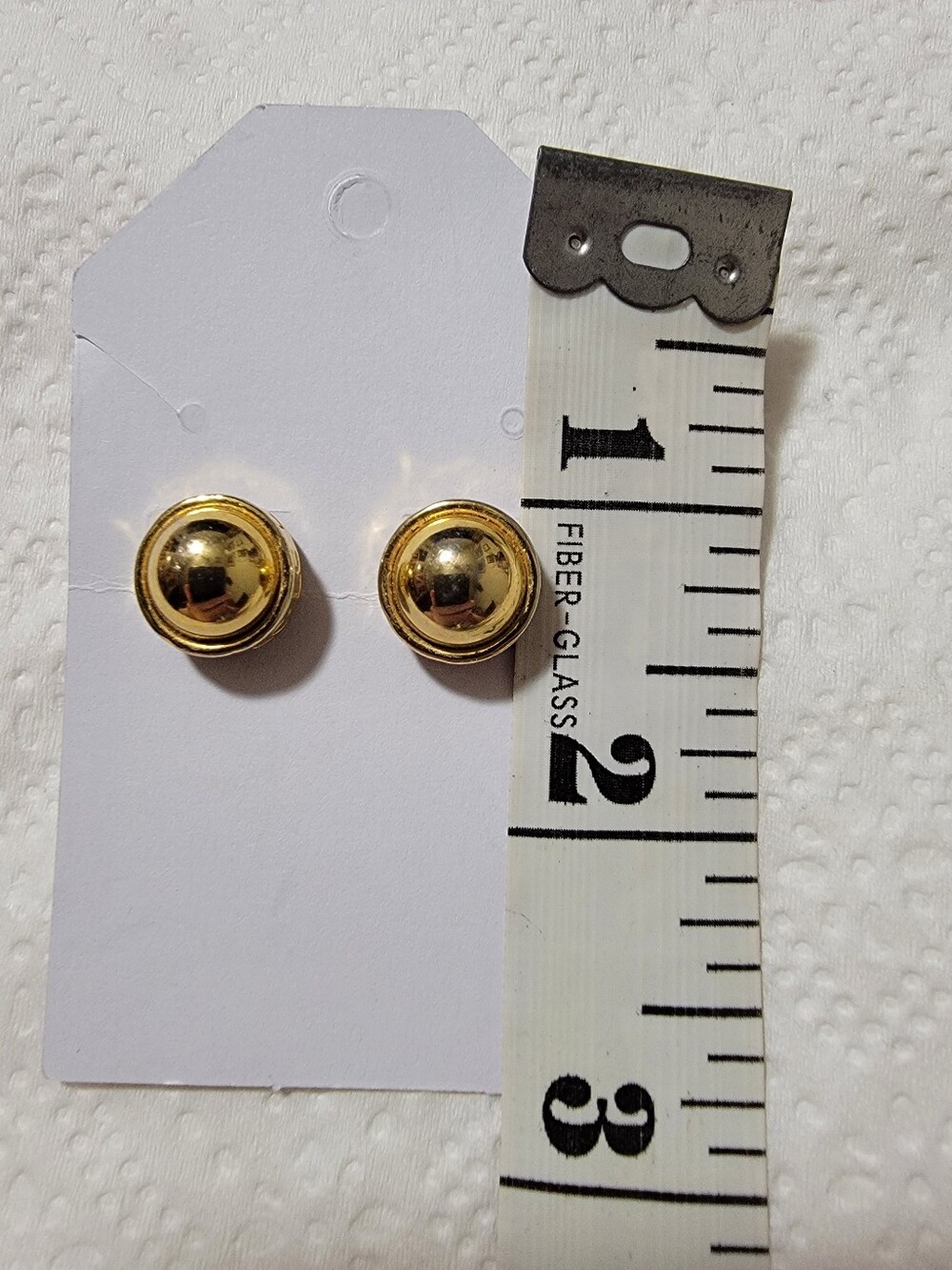 Liz Clairborne Pre Owned Classic Gold Dome Stud Earrings - Polished Gold Tone